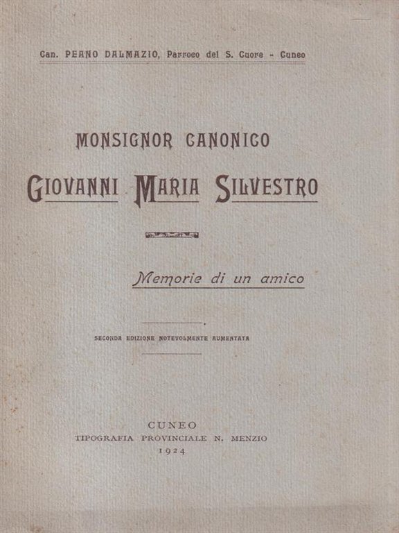 Monsignor canonico Giovanni Maria Silvestro