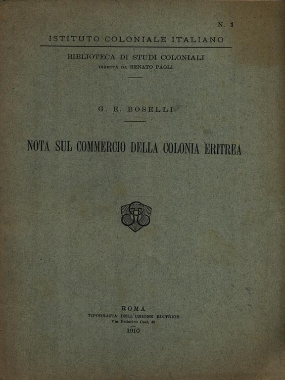Nota sul commercio della colonia eritrea