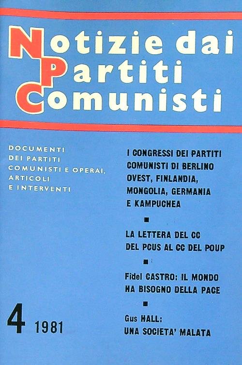 Notizie dai partiti comunisti 4/1981 | Immagine principale