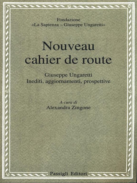 Nouveau cahier de route