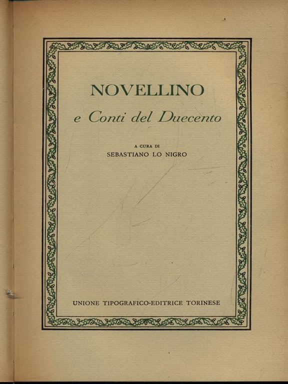 Novellino e Conti del Duecento