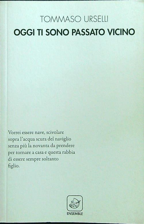 Oggi ti sono passato vicino | Immagine principale