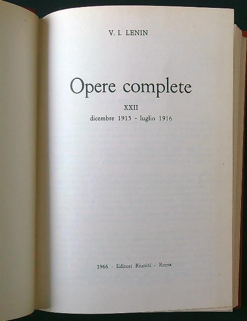 Opere complete vol. 22
