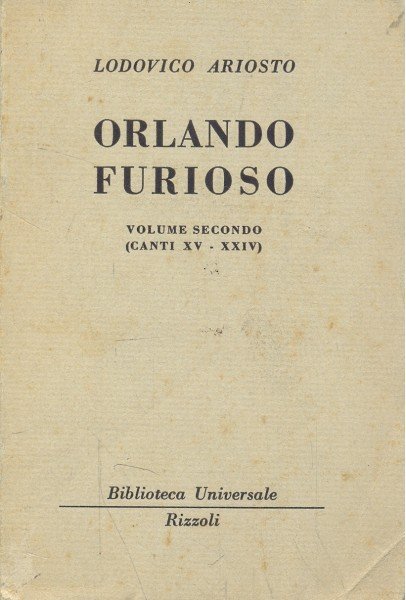 Orlando furioso. Volume secondo