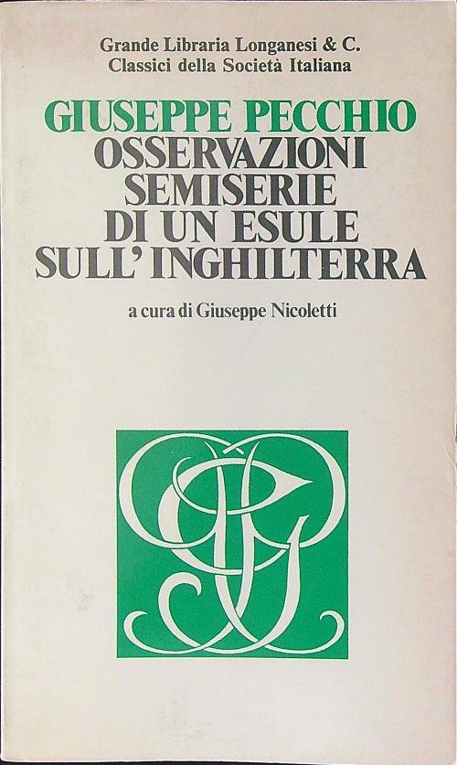 Osservazioni semiserie di un esule sull'Inghilterra