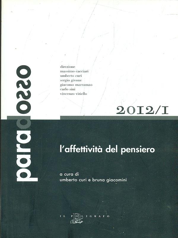 paradosso 2012/I l'affettivita' del pensiero