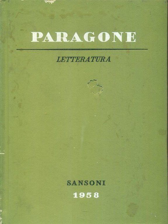 Paragone Letteratura 1958