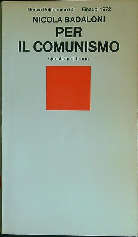 Per il comunismo