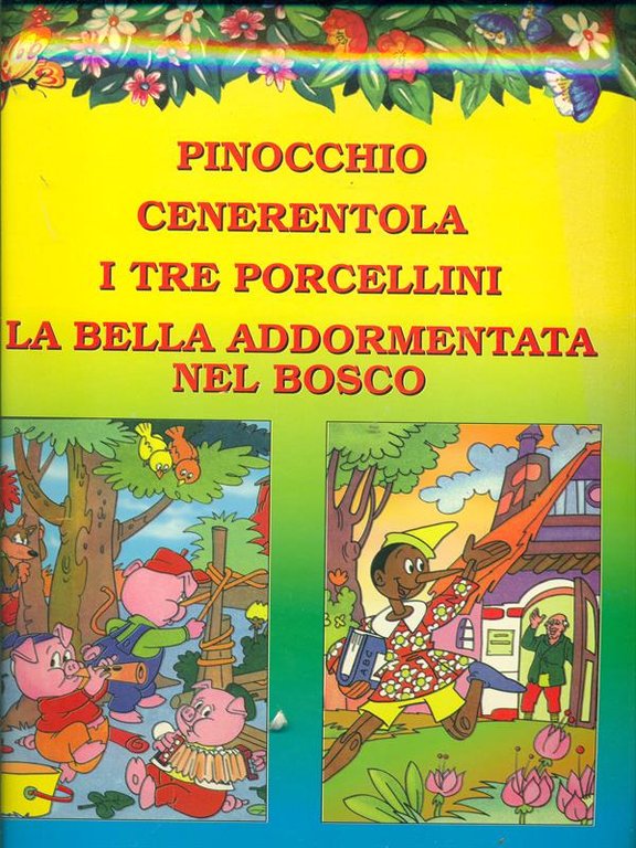 Pinocchio / Cenerentola / I tre porcellini / La bella addormentata nel bosco + Puzzle 60 pezzi