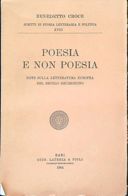 Poesia e non poesia