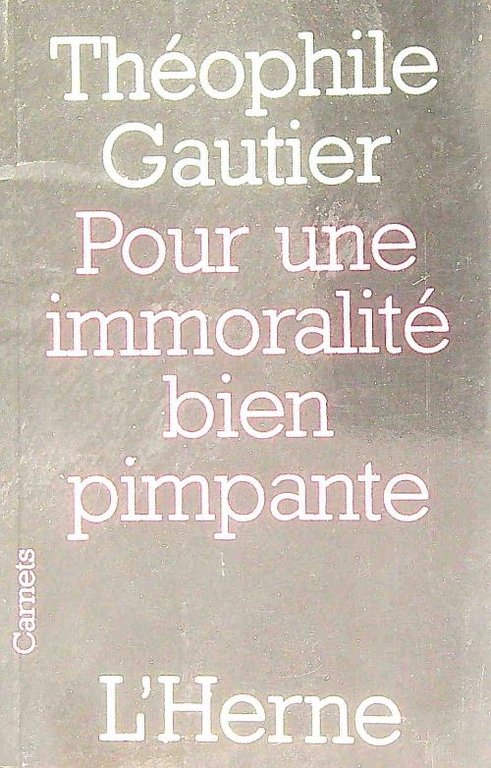 Pour une immoralite' bien pimpante