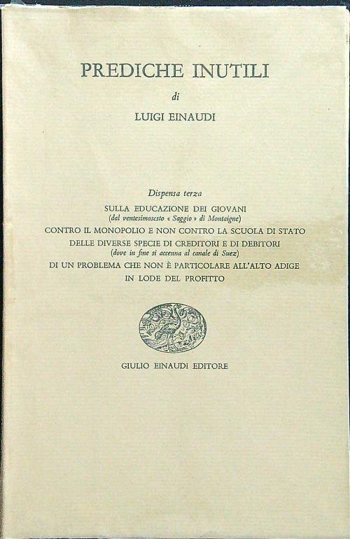 Prediche inutili - dispensa terza