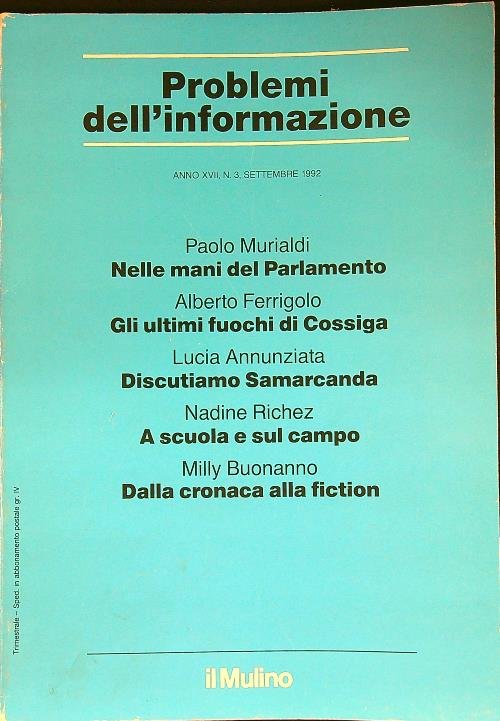 Problemi dell'informazione n. 3/settembre 1992 | Immagine Gallery 2