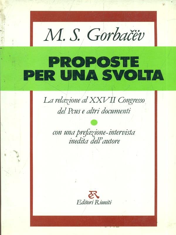 Proposte per una svolta