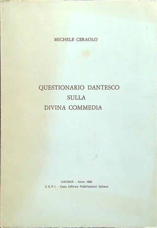 Questionario dantesco sulla divina commedia