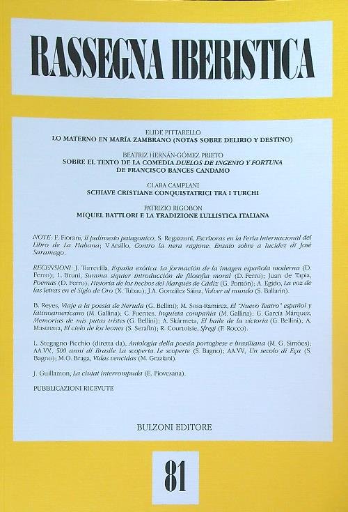 Rassegna iberistica vol.81