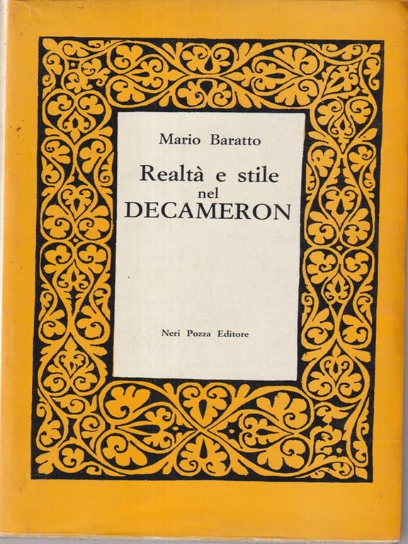 Realta' e stile del Decameron
