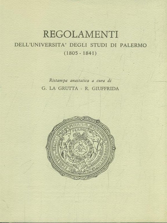 Regolamenti dell'universita' degli studi di Palermo