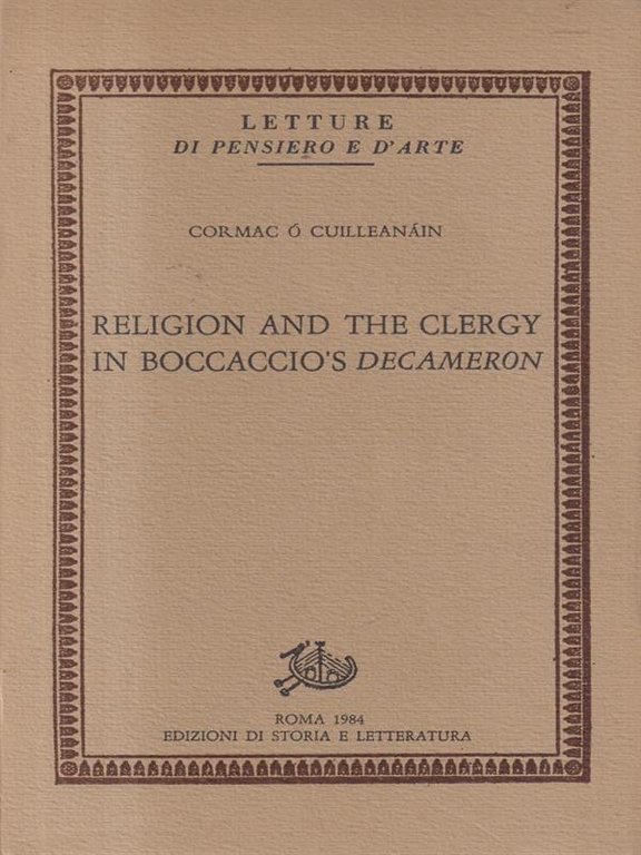 Religion and the clergy in Boccaccio's Decameron