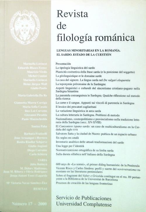 Revista de filologia romanica 17/2000