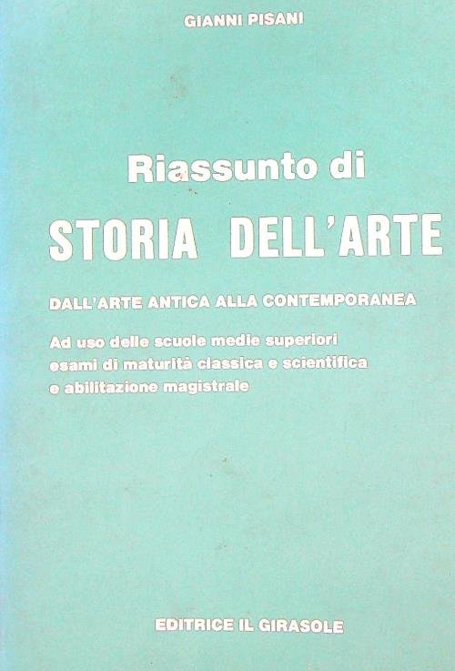 Riassunto di storia dell'arte