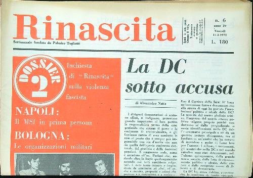 Rinascita 6/1972 | Immagine principale