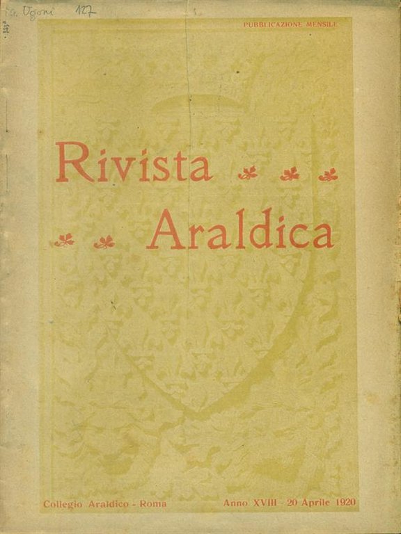 Rivista Araldica Anno XVIII - 20 Aprile 1920 | Immagine Gallery 2