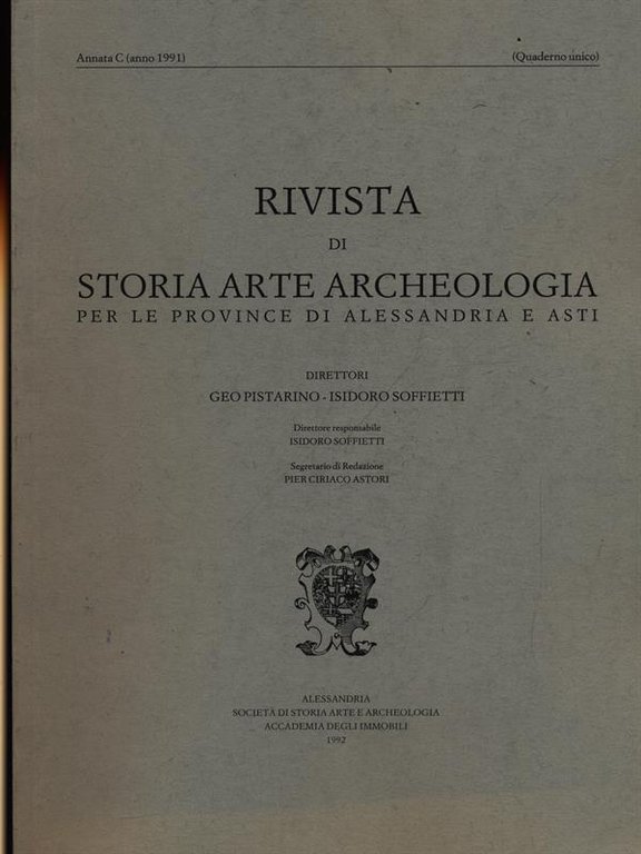 Rivista di storia arte archeologia per le province di Alessandria …
