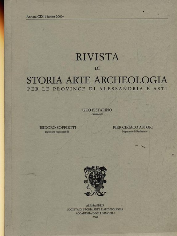 Rivista di storia arte archeologia per le province di Alessandria …
