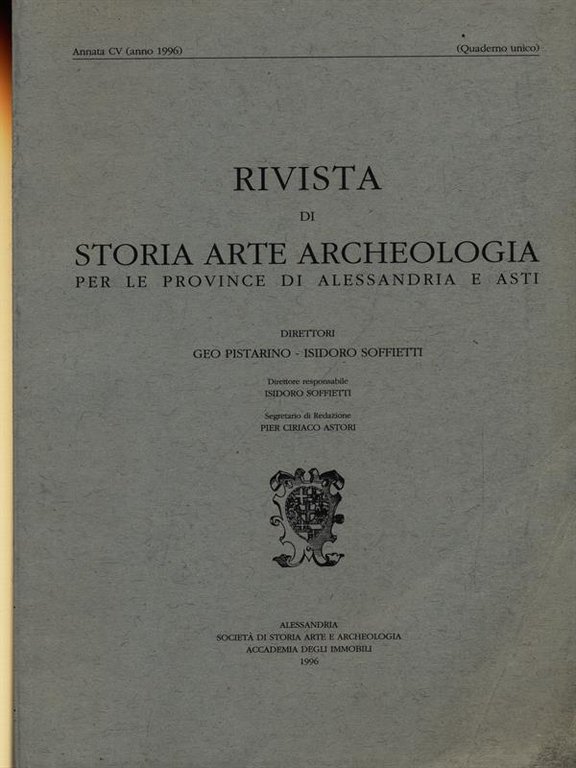 Rivista di storia arte archeologia per le province di Alessandria …