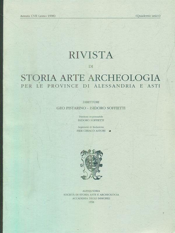 Rivista di storia arte archeologia per le province di Alessandria …