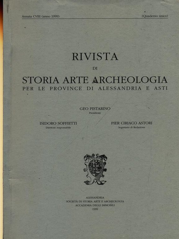 Rivista di storia arte archeologia per le province di Alessandria …