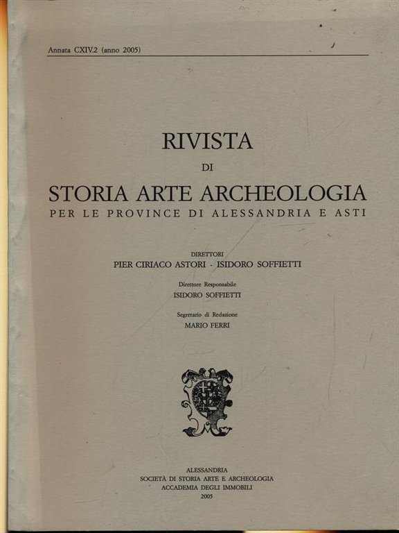 Rivista di storia arte archeologia per le province di Alessandria …