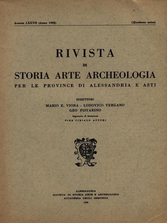 Rivista di storia arte archeologia per le province di Alessandria …