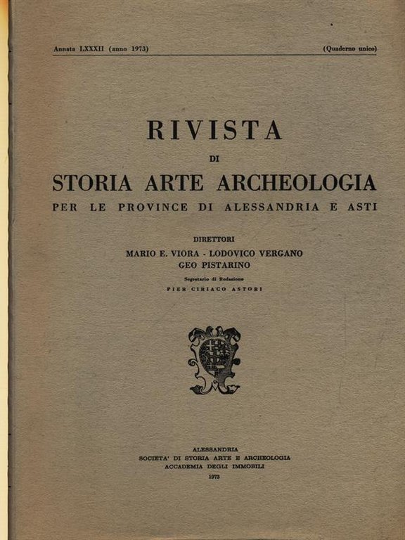 Rivista di storia arte archeologia per le province di Alessandria …