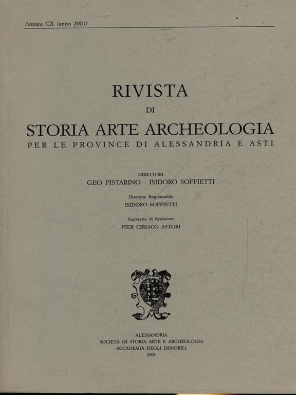 Rivista di storia arte archeologia per le province di Alessandria …