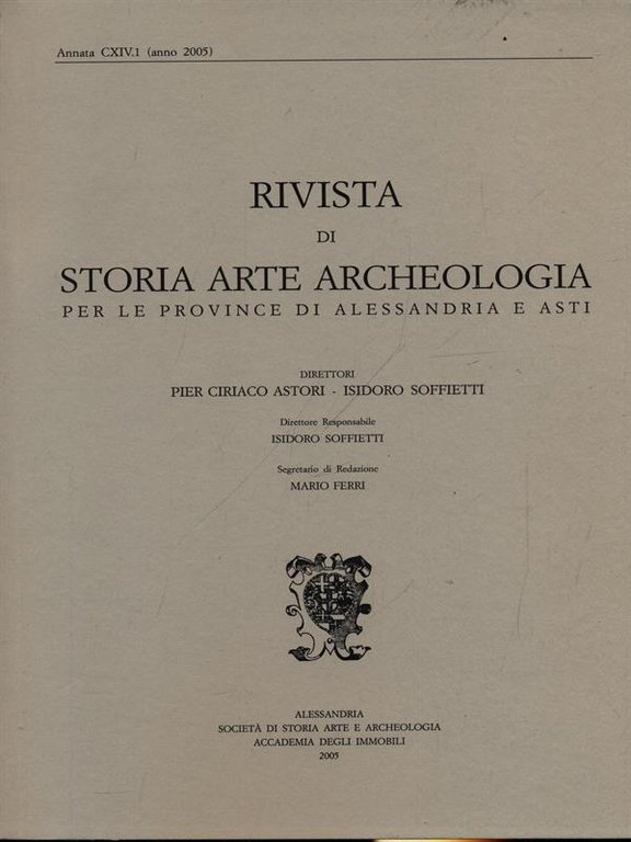 Rivista di storia arte archeologia per le province di Alessandria …