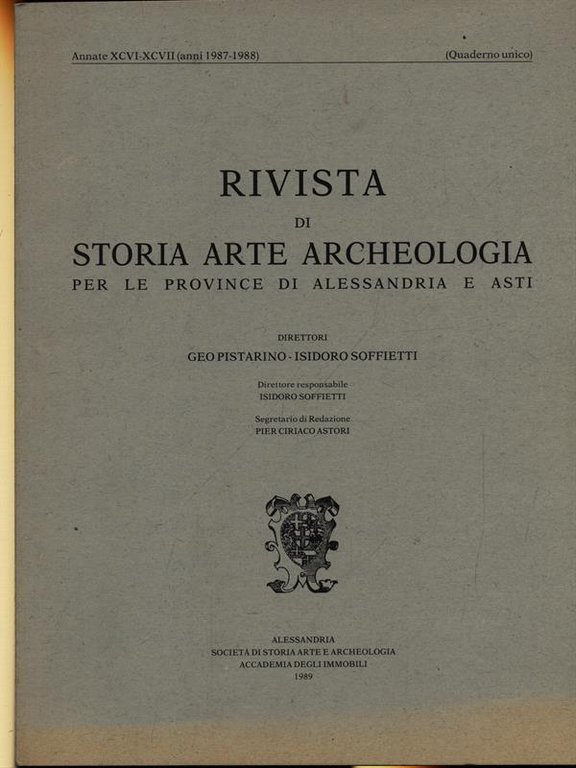 Rivista di storia arte archeologia per le province di Alessandria …