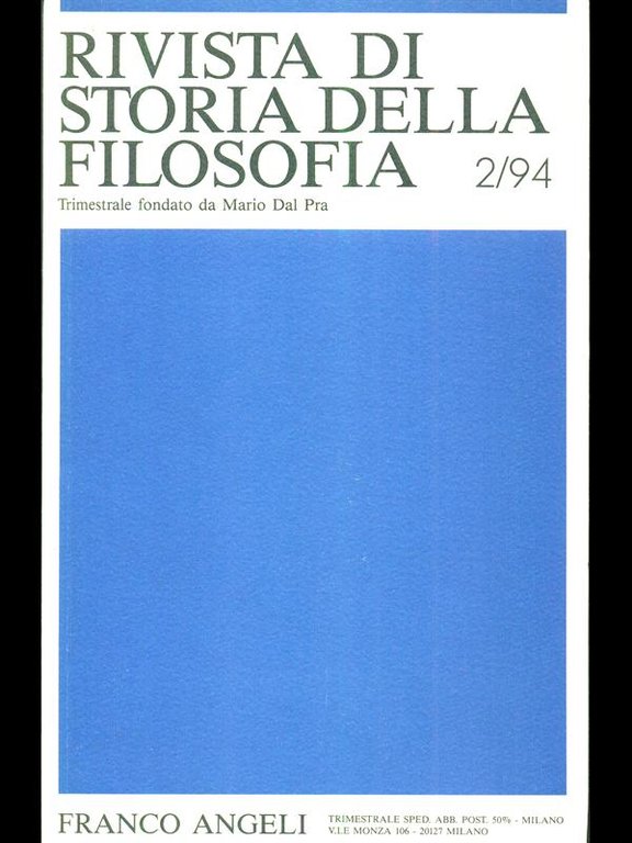 Rivista di storia della filosofia 2/94