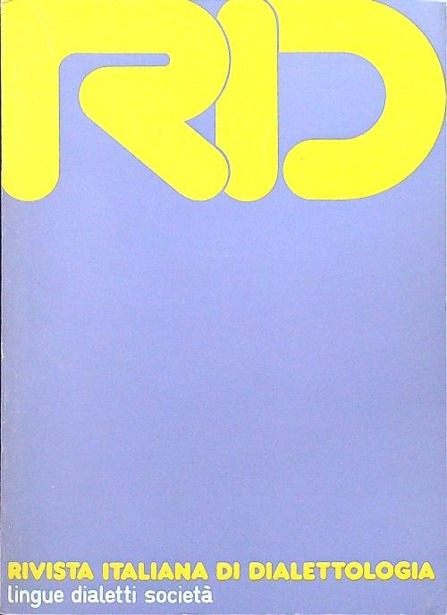 Rivista italiana di dialettologia 14