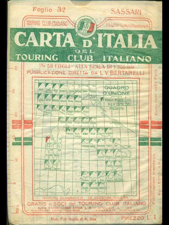 Sassari-Carta d'Italia n.32