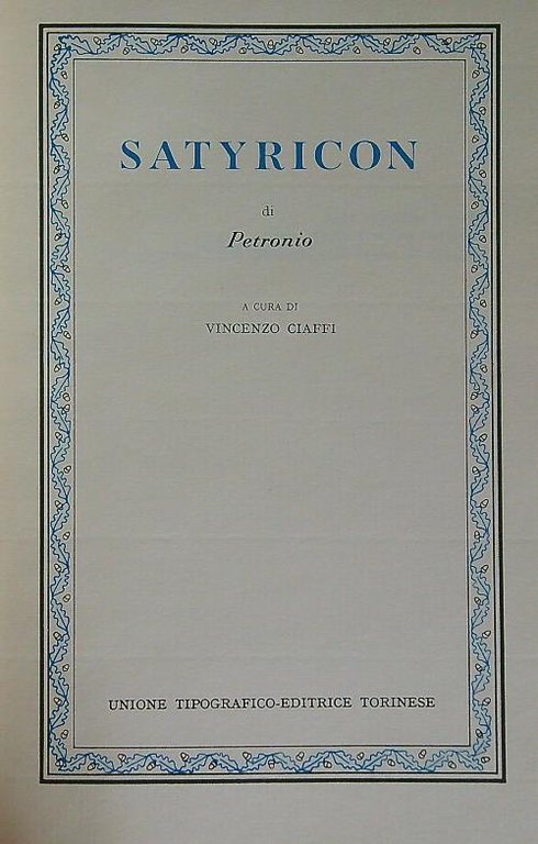 Satyricon vol. 1