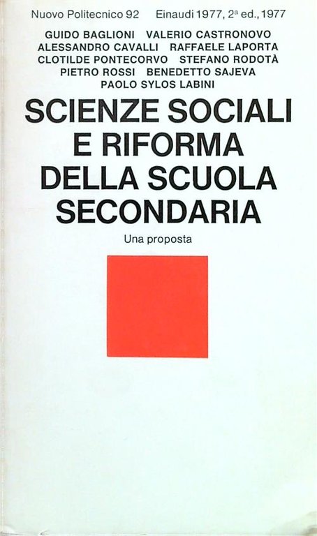 Scienze sociali e riforma della scuola secondaria