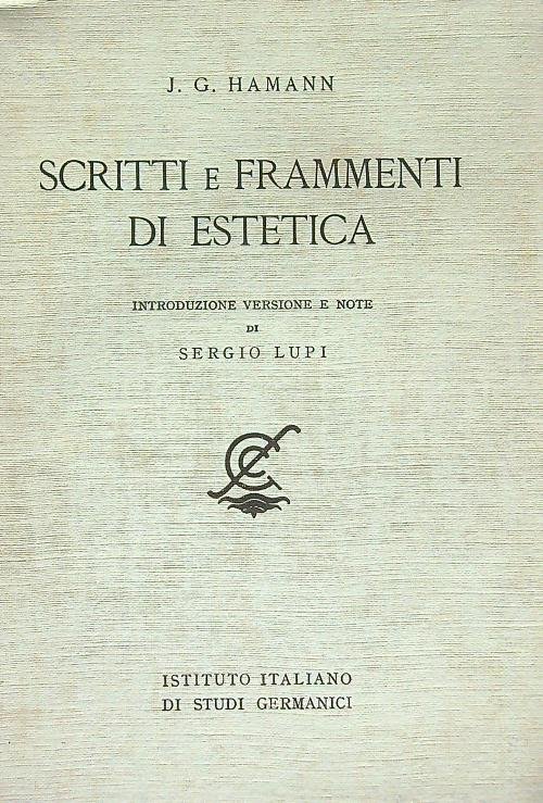 Scritti e frammenti di estetica