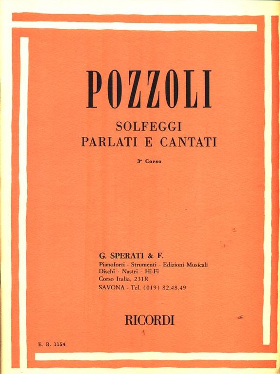 Solfeggi Parlati e Cantati. 3 Corso