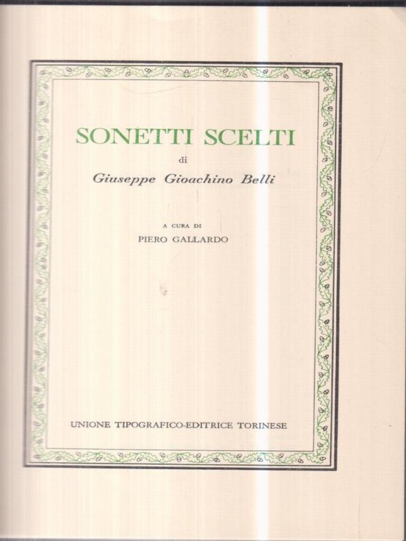 Sonetti scelti | Immagine Gallery 2