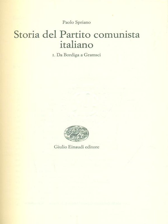 Storia del partito comunista italiano I