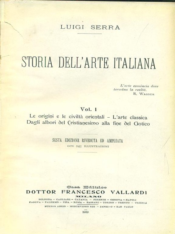 Storia dell'arte italiana vol 1