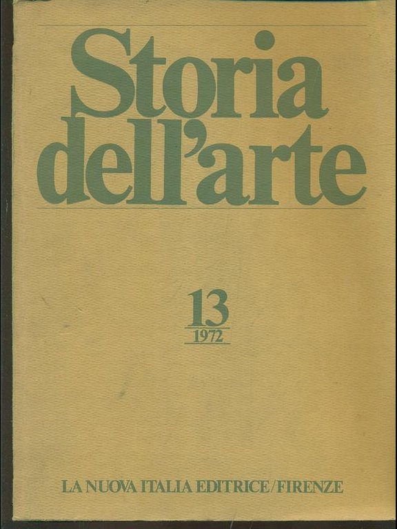 Storia dell'arte n. 13/1972