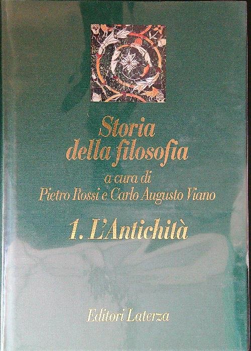 Storia della filosofia 1. L'Antichita'